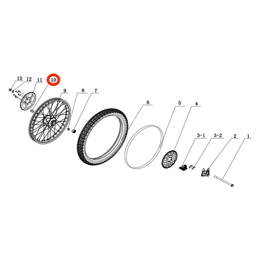 Rear Wheel Bushing (Right)