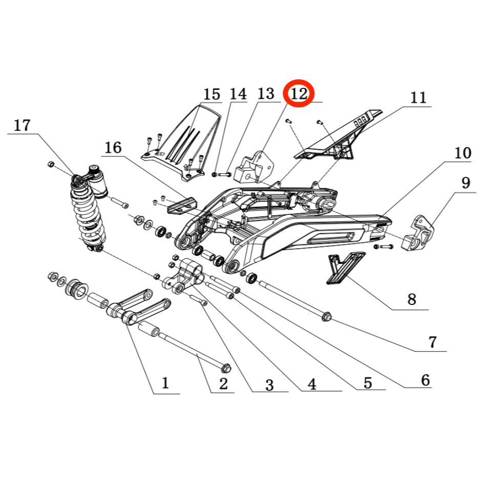 Rear light assembly mounting bracket (Right)