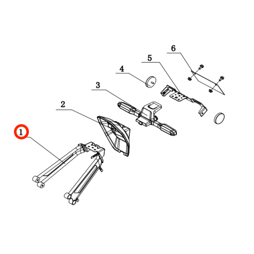 Rear License Plate Light / Blinker Mounting Bracket