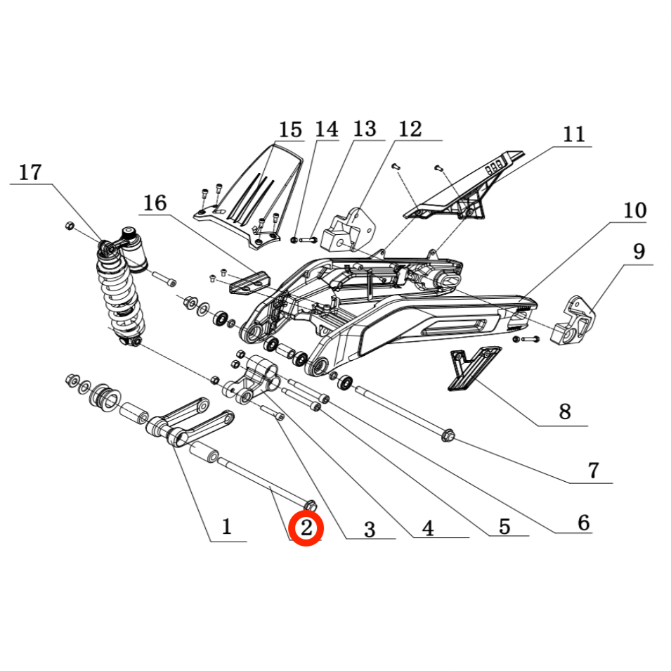 Rear Shock / Swingarm Shaft
