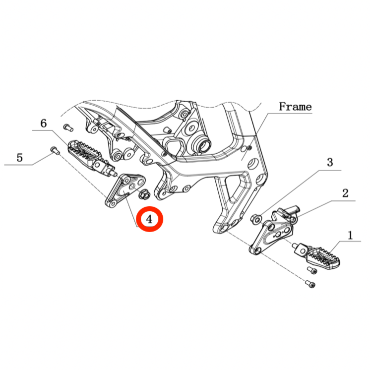 Right Foot Peg Bracket
