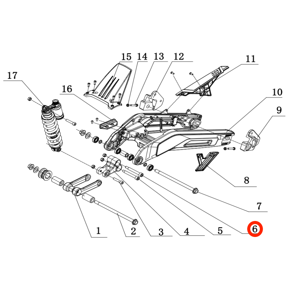 Rear linkage Shaft Bolt #2