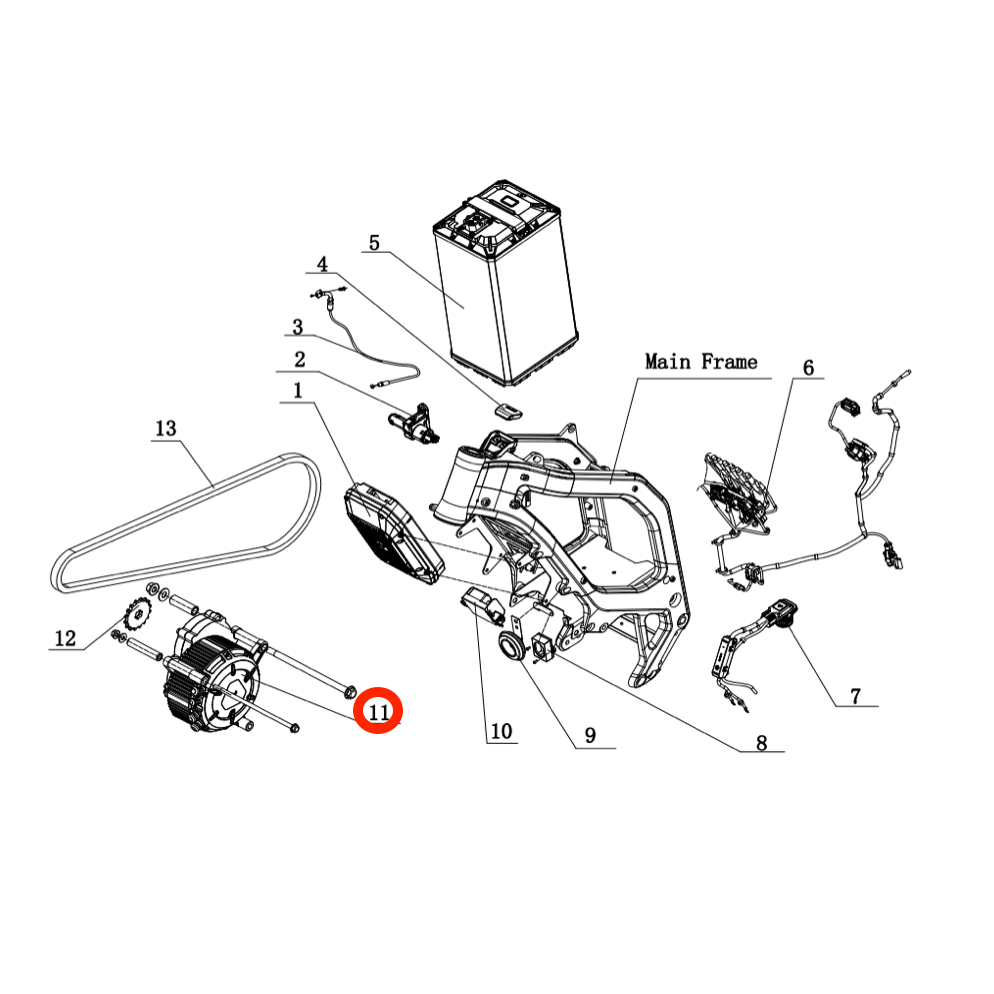 NIU XQi3 Motor Assembly