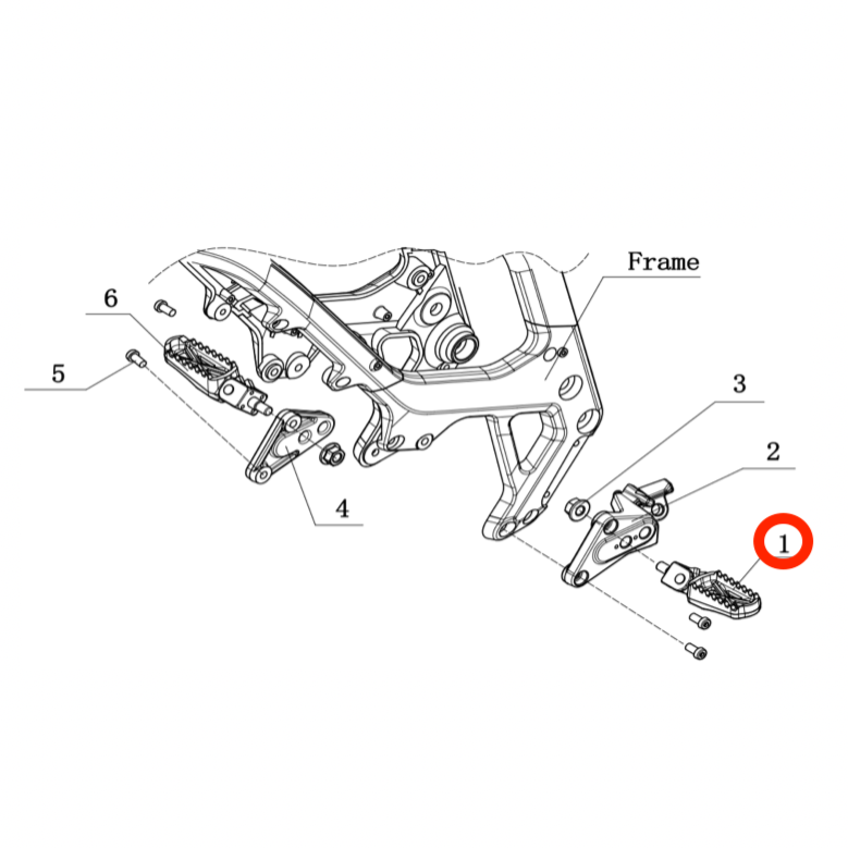 Left Foot Peg Assembly