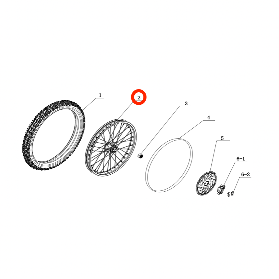 Front Wheel Assembly 19"