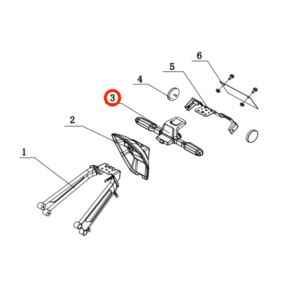 Rear License Plate Light and Blinker Assembly