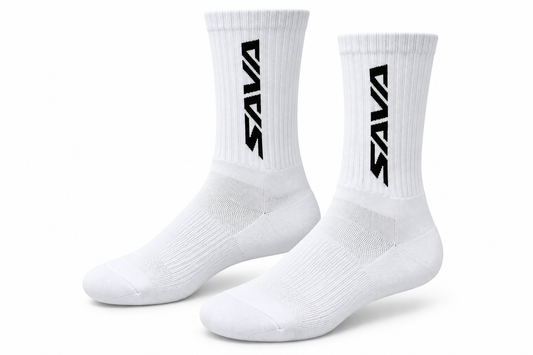SAVA White Cycling Socks